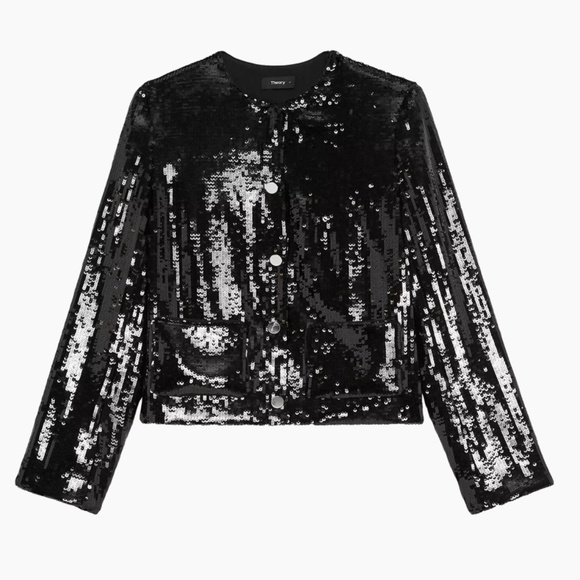 🖤🔥 TheorySequined Crop JacketNWT🔥🖤